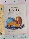 Vintage 1954 1st Printing Disney's Lady Little Golden Book Hardcover
