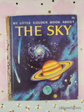 Vintage 1956 1st Printing My Little Golden Book About The Sky Hardcover