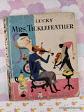 Vintage 1951 1st Printing Lucky Mrs. Ticklefeather Little Golden Book Hardcover
