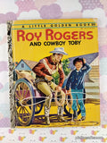 Vintage 1954 1st Printing Roy Rogers and Cowboy Toby Little Golden Book Hardcover
