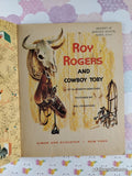 Vintage 1954 1st Printing Roy Rogers and Cowboy Toby Little Golden Book Hardcover