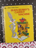 Vintage 1973 2nd Printing Bugs Bunny's Carrot Machine Little Golden Book Hardcover