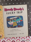 Vintage 1953 1st Printing Howdy Doody's Lucky Trip Little Golden Book Hardcover
