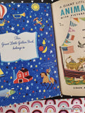 Vintage 1957 1st Printing Animal Stories Giant Little Golden Book Hardcover