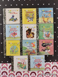 Vintage Set/12 Super Miniature Teeny Tiny Little Little Golden Book Hardcovers