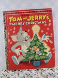 Vintage 1954 1st Printing Tom & Jerry's Merry Christmas Little Golden Book Hardcover