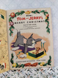 Vintage 1954 1st Printing Tom & Jerry's Merry Christmas Little Golden Book Hardcover