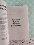 Vintage 2003 Poisonous Pythons Paralyze Pennsylvania #11 American Chillers Softcover, Like New *Signed*
