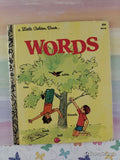 Vintage 1974 Words Little Golden Book Hardcover