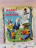 Vintage 1980 8th Printing Rabbit & His Friends Little Golden Book Hardcover
