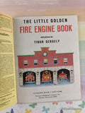 Vintage Fire Engines Little Golden Book Hardcover