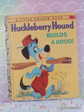 Vintage 1959 1st Printing Huckleberry Hound Builds a House Little Golden Book Hardcover