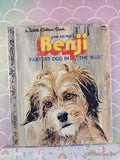 Vintage 1978 Joe Camp's Benji: Fastest Dog in the West Little Golden Book Hardcover