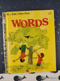 Vintage 1974 Words Little Golden Book Hardcover