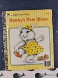 Vintage 1987 1st Printing Bunny's New Shoes Little Golden Book Hardcover, Like New