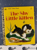 Vintage 1979 13th Printing The Shy Little Kitten Little Golden Book Hardcover