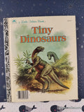 Vintage 1988 1st Printing Tiny Dinosaurs Little Golden Book Hardcover, Like New