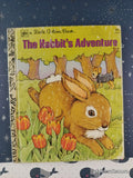Vintage 1980 4th Printing The Rabbit's Adventure Little Golden Book Hardcover