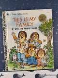Vintage 1992 This is My Family by Mercer Mayer Little Golden Book Hardcover