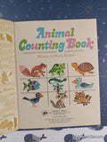 Vintage 1974 4th Printing Animal Counting Book Little Golden Book Hardcover