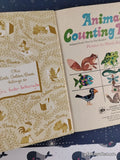 Vintage 1974 4th Printing Animal Counting Book Little Golden Book Hardcover