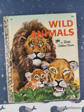 Vintage 1973 5th Printing Wild Animals Little Golden Book Hardcover