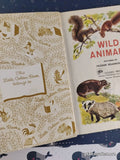 Vintage 1973 5th Printing Wild Animals Little Golden Book Hardcover