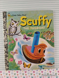 Vintage 1997 Scuffy the Tugboat Little Golden Book Hardcover, Like New