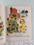 Vintage 1949 1st Printing The Fuzzy Duckling Little Golden Book Hardcover