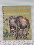 Vintage 1959 1st Printing Animals & Their Babies Little Golden Activity Book Hardcover