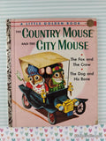 Vintage 1961 1st Printing The Country Mouse & the City Mouse Little Golden Book Hardcover