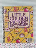 Vintage 1981 Little Golden Picture Dictionary Little Golden Book Hardcover