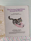 Vintage 1986 The Curious Little Kitten Around the House Little Golden Book Hardcover