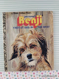 Vintage 1978 Joe Camp's Benji: Fastest Dog in the West Little Golden Book Hardcover
