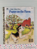 Vintage 1990 Puppy on the Farm Little Golden Book Hardcover