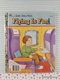 Vintage 1986 Flying is Fun! Little Golden Book Hardcover