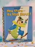 Vintage 1964 1st Printing Hey There - It's Yogi Bear! Little Golden Book Hardcover