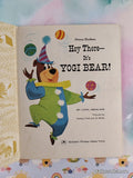 Vintage 1964 1st Printing Hey There - It's Yogi Bear! Little Golden Book Hardcover
